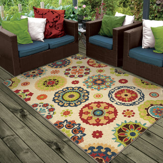 Orian Rugs Promise Salsalito Multi/Beige Area Rug Room Scene Feature