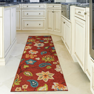 Orian Rugs Promise St Thomas Red Area Rug Room Scene''Main Runner''