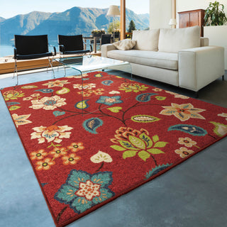 Orian Rugs Promise St Thomas Red Area Rug Room SceneMain