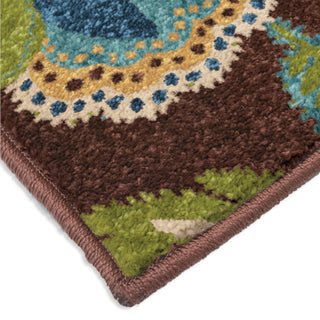 Orian Rugs Promise Basil Brown Area Rug Corner Shot