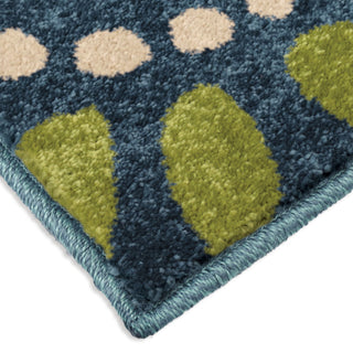 Orian Rugs Promise Pinwheel Multi/Green Area Rug Corner Shot