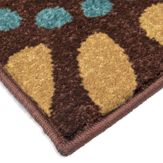 Orian Rugs Promise Pinwheel Multi/Blue Area Rug Corner Shot