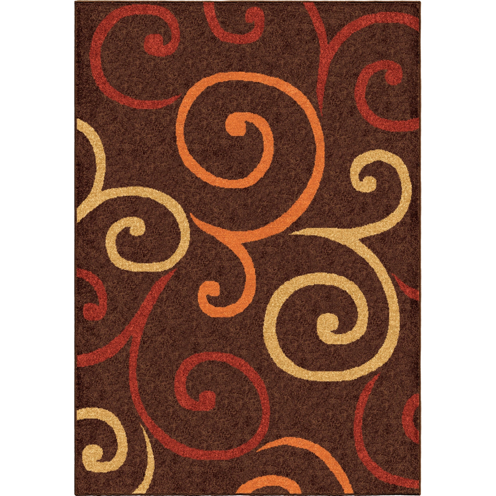 Orian Rugs Promise Multi Whirls Brown Area Rug main image