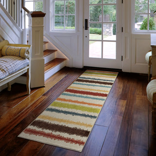 Orian Rugs Promise Lines of Color Multi Area Rug Room Scene Runner