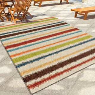 Orian Rugs Promise Lines of Color Multi Area Rug Room Scene Feature