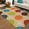 Orian Rugs Promise Color Circles Multi Area Rug Room Scene Feature