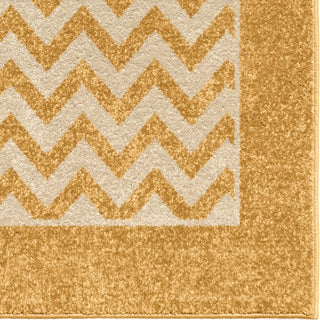 Orian Rugs Promise Chevron Stripe Gold Area Rug Close Up