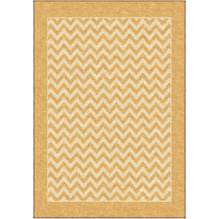 Orian Rugs Promise Chevron Stripe Gold Area Rug Main