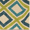 Orian Rugs Promise Swirly Squares Green Area Rug Close Up
