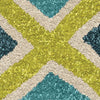 Orian Rugs Promise Swirly Squares Green Area Rug Swatch