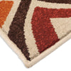 Orian Rugs Promise Swirly Squares Red Area Rug Corner Shot
