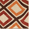 Orian Rugs Promise Swirly Squares Red Area Rug Close Up