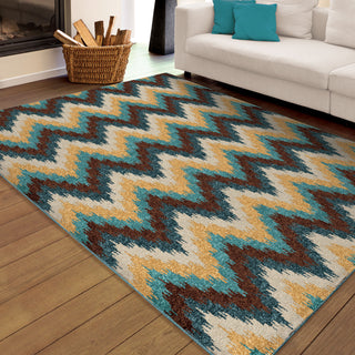 Orian Rugs Promise Roaring Waves Multi Area Rug Room Scene Feature