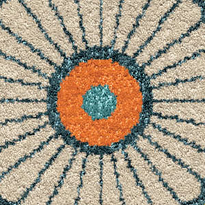 Orian Rugs Promise Floating Floral Blue Area Rug Swatch