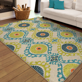 Orian Rugs Promise Floating Floral Multi Area Rug Room Scene Feature