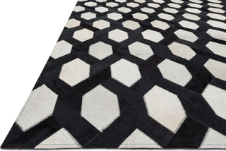 Loloi Promenade PO-04 Ivory / Black Area Rug Corner Shot