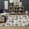 Karastan Vanguard by Drew and Jonathan Home Provenance Majolica Blue Area Rug Lifestyle Image