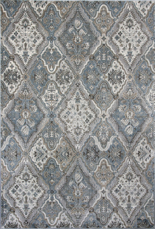 KAS Provence 8602 Silver / Blue Palazzo Machine Woven Area Rug