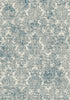 KAS Provence 8609 Ivory/Blue Damask Machine Woven Area Rug