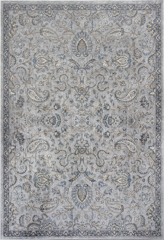 KAS Provence 8613 Silver/Blue Mahal Machine Woven Area Rug