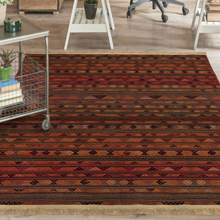 Orian Rugs Providence San Mateo Rust Area Rug Lifestyle Image Feature