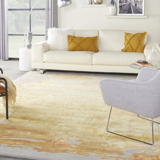 Nourison Prismatic PRS19 Grey/Gold Area Rug