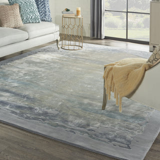 Nourison Prismatic PRS19 Seafoam/Silver Area Rug