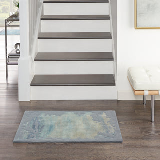 Nourison Prismatic PRS19 Seafoam/Silver Area Rug