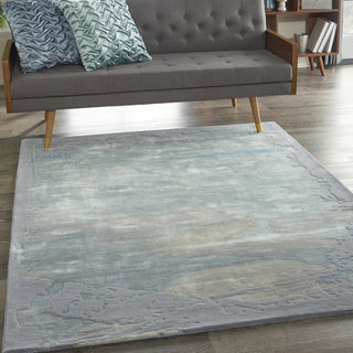 Nourison Prismatic PRS19 Seafoam/Silver Area Rug