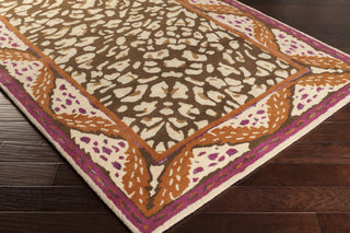 Surya Paris PRS-2012 Eggplant Area Rug by Florence de Dampierre 5x8 Corner