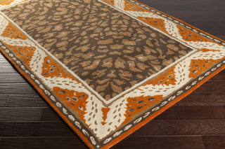 Surya Paris PRS-2013 Rust Hand Tufted Area Rug by Florence de Dampierre 5x8 Corner