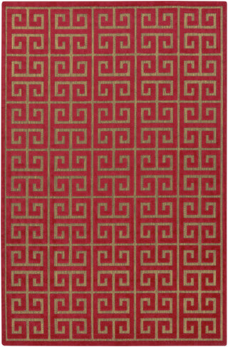 Surya Portera PRT-1052 Burgundy Machine Loomed Area Rug 5' x 7'6''