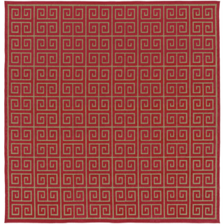 Surya Portera PRT-1052 Burgundy Machine Loomed Area Rug 6' Square