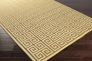 Surya Portera PRT-1053 Gold Machine Loomed Area Rug Corner Shot