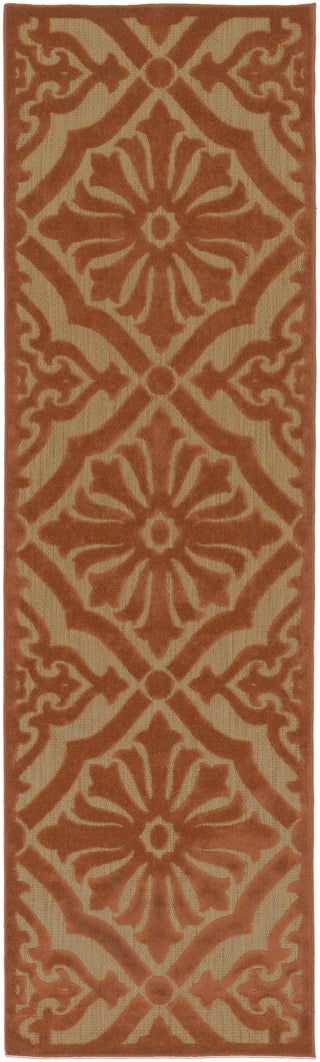 Surya Portera PRT-1056 Rust Area Rug 2'6'' x 7'10'' Runner