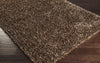 Surya Prism PSM-8001 Taupe Shag Weave Area Rug 5x8 Corner