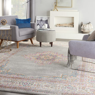 Nourison Passion PSN03 Grey Area Rug Room Scene Featured