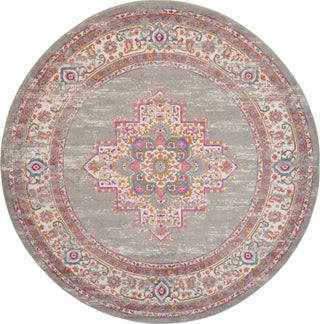 Nourison Passion PSN03 Grey Area Rug Round