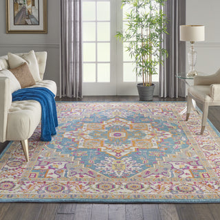 Nourison Passion PSN20 Teal Multicolor Area Rug