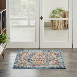 Nourison Passion PSN23 Ivory/Light Blue Area Rug