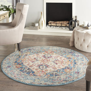 Nourison Passion PSN23 Ivory/Light Blue Area Rug