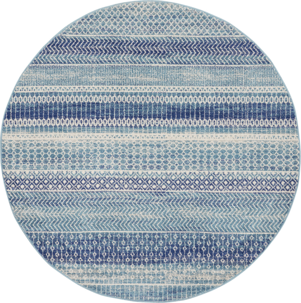 Nourison Passion PSN26 Navy Blue Area Rug 4' Round