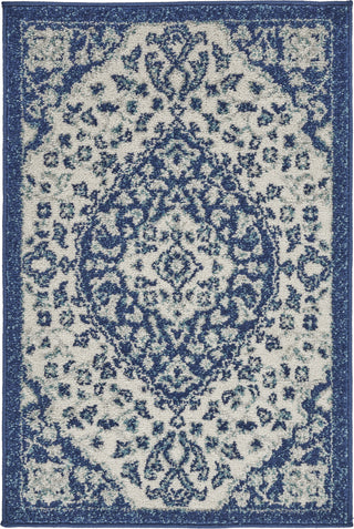 Nourison Passion PSN30 Ivory Blue Area Rug