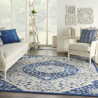 Nourison Passion PSN30 Ivory Blue Area Rug