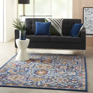 Nourison Passion PSN32 Blue/Multicolor Area Rug