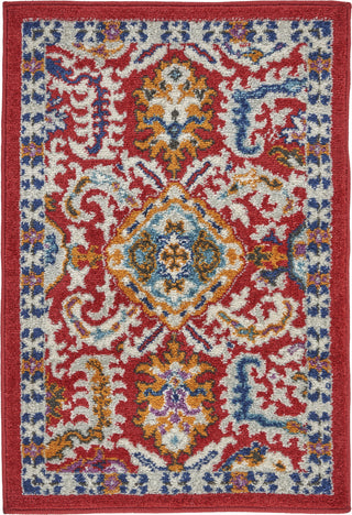 Nourison Passion PSN32 Red Multi Colored Area Rug