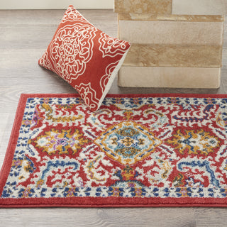 Nourison Passion PSN32 Red Multi Colored Area Rug