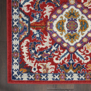 Nourison Passion PSN32 Red Multi Colored Area Rug