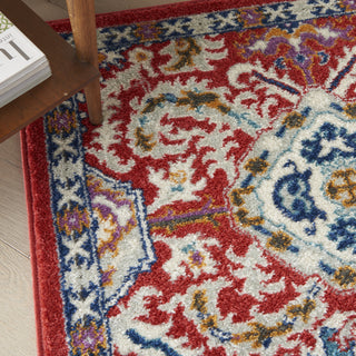 Nourison Passion PSN32 Red Multi Colored Area Rug