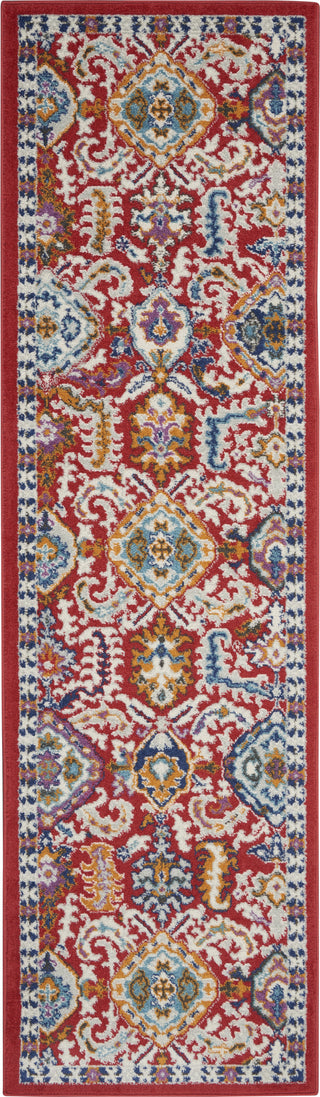 Nourison Passion PSN32 Red Multi Colored Area Rug